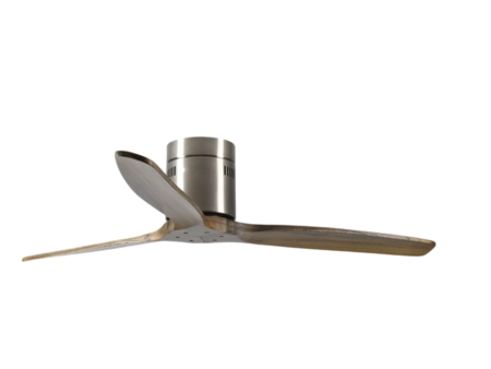 VENTILADOR TECHO ELANVENT - TOSCANA ACERO + ASPAS LAPACHO