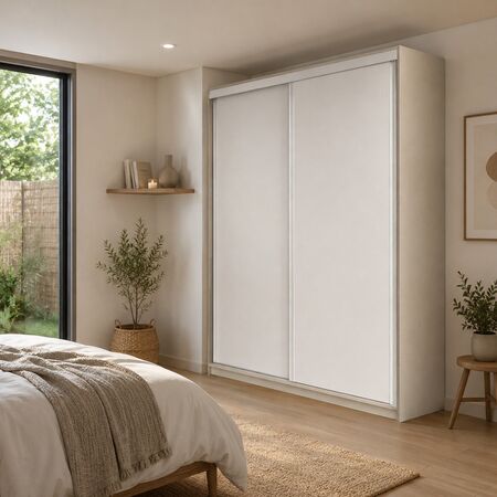 Placard Corredizo 1,30 C|baulera Polar|blanco Tables