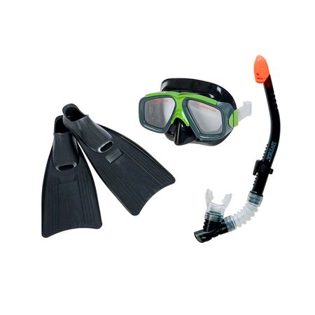 Set Buceo Intex Máscara Antiparra + Snorkel + Patas De Rana 21554/1