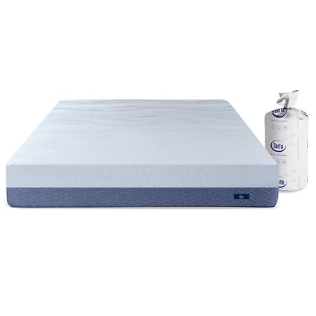 Colchon Serta Box Express Medida King 180x200Espuma de Alta Densidad + Espuma Suave Enrollado
