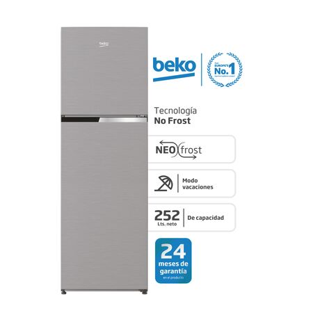Heladera Beko No Frost 252L Inox
