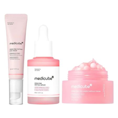 Combo Medicube Antiage PDRN Pink Collagen  -  Peptide Serum + Eye Serum + Capsule Cream