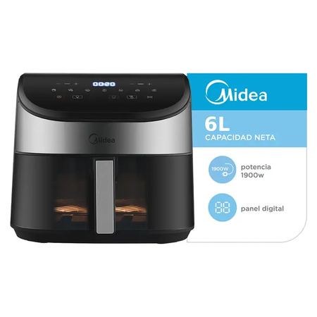 Freidora Aire Midea Af-Dw60Bar1 6L 1900W Negro