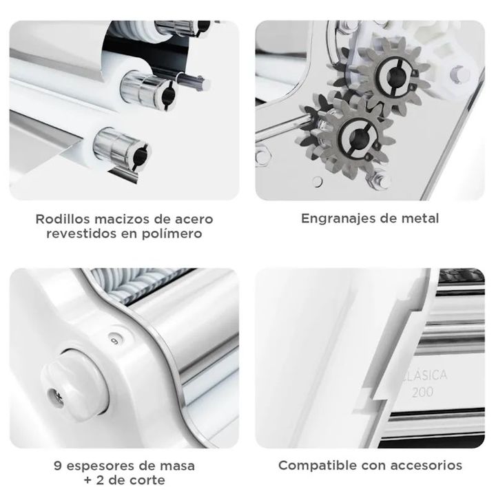 Máquina para Pasta Pastalinda Clásica 200 Blanca - Vista 4