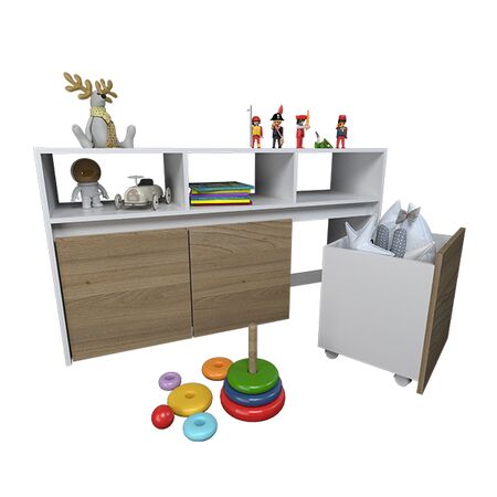 Juguetero Table´s 3038-COE 3 Cajones Con Ruedas 0,70x1,27x0,36 Olmo F Everest