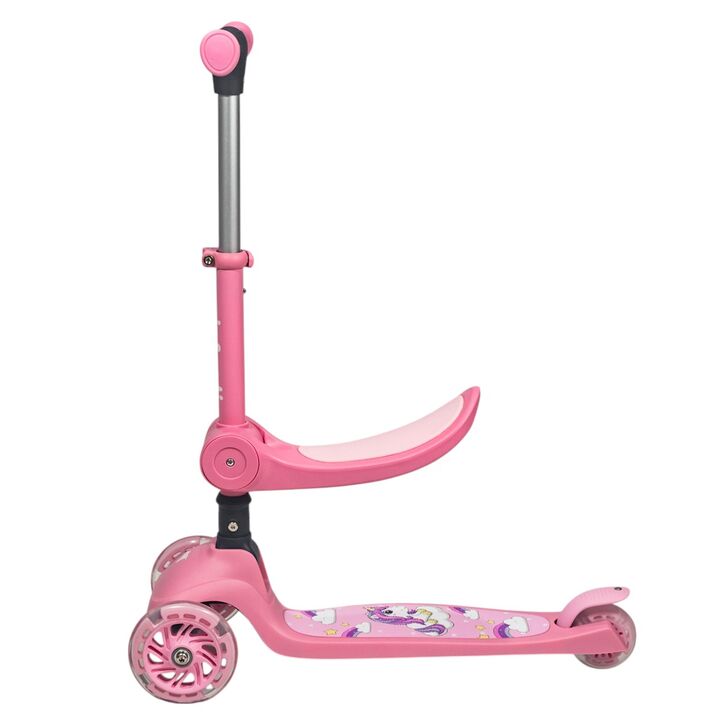 Monopatín 2 en 1 Plegable K4 Infanti Rosa - Vista 4