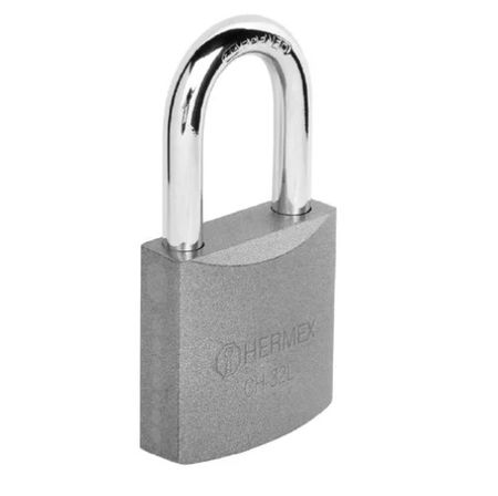Candado De Hierro Gancho Largo 32mm Hermex 43793 Con Llaves