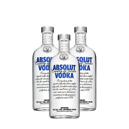 Vodka Absolut Blue Caja x 3