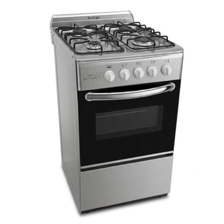 COCINA MULTIGAS DOMEC 61808 CXIV 48 CM ACERO INOXIDABLE AUTOLIMPIANTE