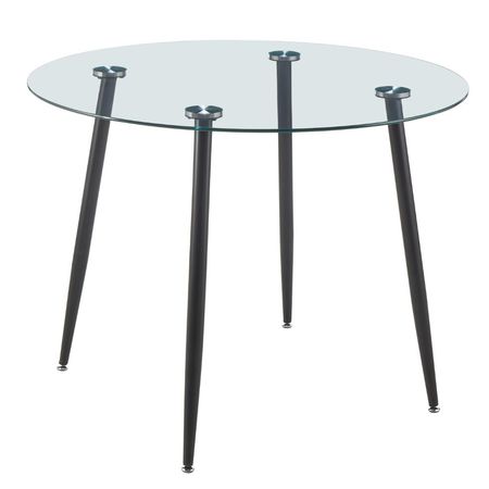 Mesa Bari Black 100 cm Vidrio