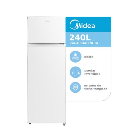 Heladera Midea Blanca Top Mount 240 L