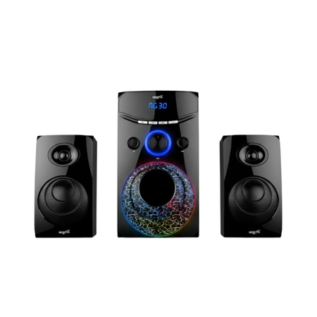PARLANTE NISUTA MULTIMEDIA 2.1 CON LUZ RGB 15W (C:NEGRO NSPAM21L)