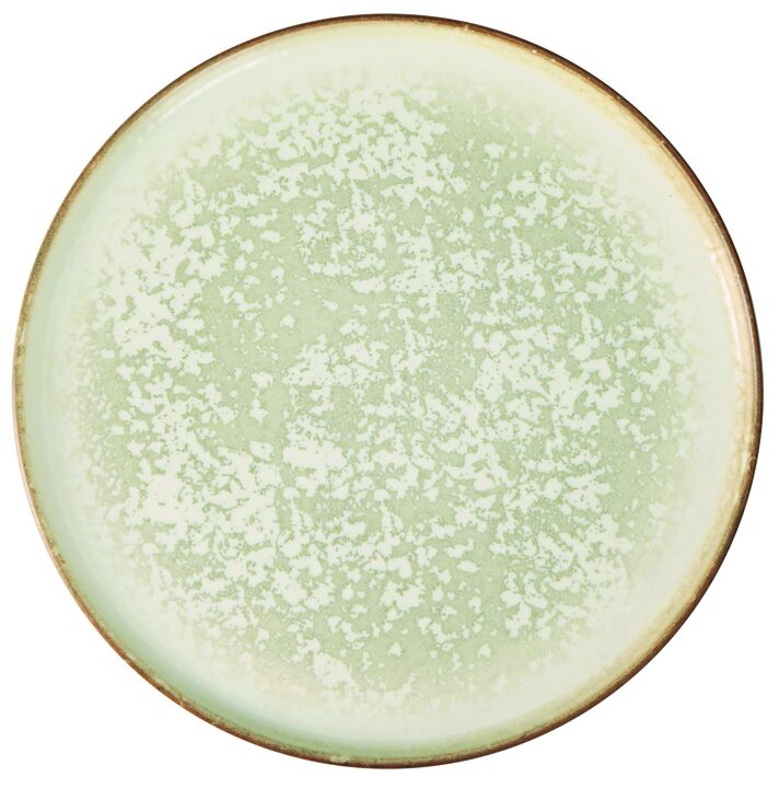 Plato Playo Plano Porcelana Cortado Marmolado 24cm Verde Musgo Cortado/marmolado - Vista 1