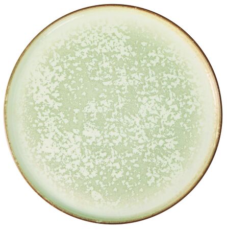 Plato Playo Plano Porcelana Cortado Marmolado 24cm Verde Musgo Cortado/marmolado