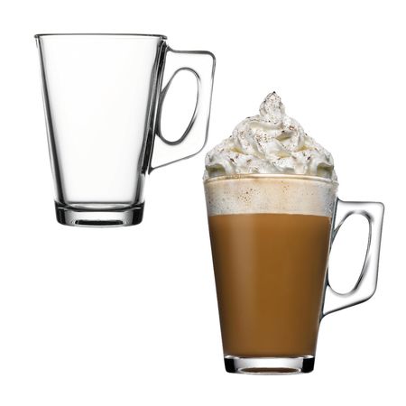 Set x 2 Taza Vaso Vidrio Cappuccino Submarino Pasabahce Vela