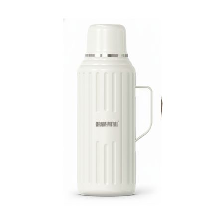 Termo de Acero 1.1lts Blanco Bram-Metal