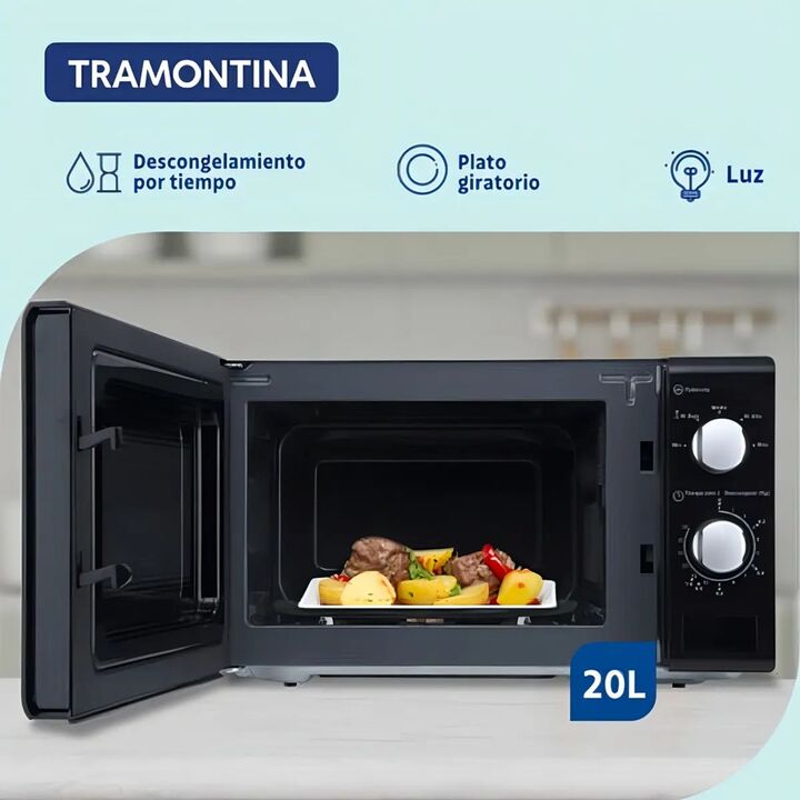 Microondas Tramontina Mecanico Glass Cook 20L - Vista 4