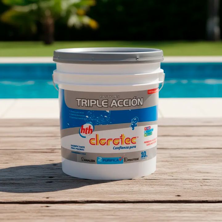 Cloro En Pastillas Triple Accion 200gr Clorotec 10 Kg Rex - Vista 3