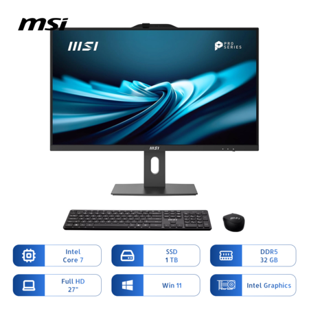 All In One MSI Modern AM272P Core 7 150U 32GB 1TB SSD 27" Negro