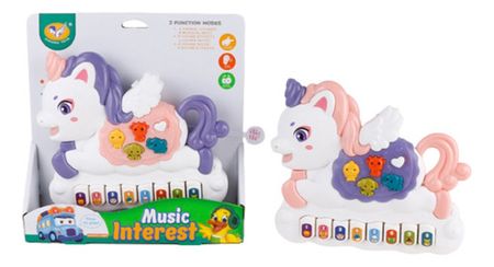 Unicornio Piano Con Luz Y Sonido 2226568 Shine