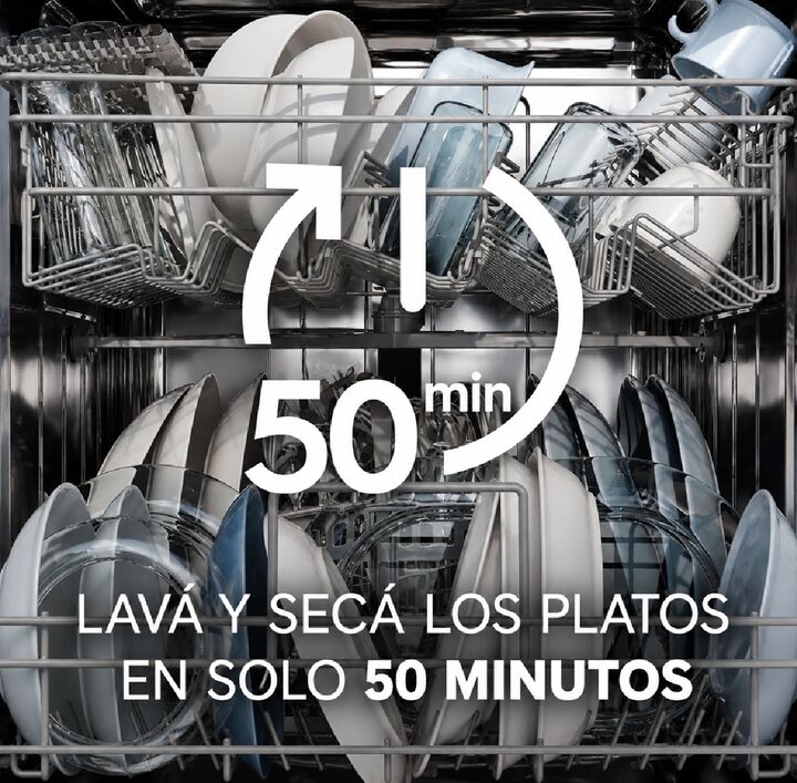 Lavavajillas Electrolux 10 Cubiertos con Programa Rápido y Modo ECO Acero Inoxidable LS10E - Vista 7