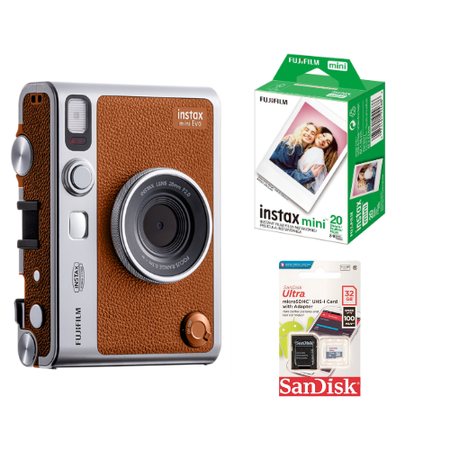 Camara e Impresora Hibrida Instax Mini Evo con 20 Fotos y Memoria