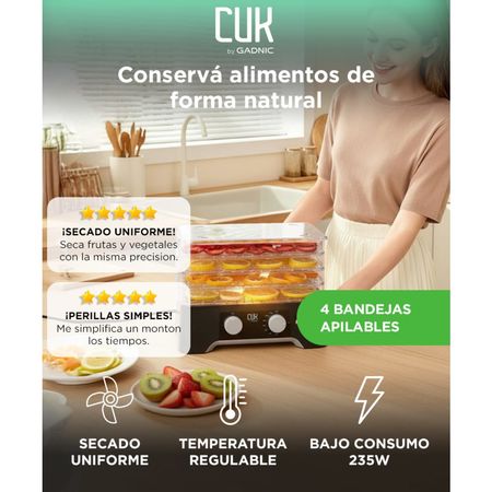 Deshidratador De Alimentos Gadnic 4 Bandejas 235w