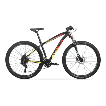 Bicicleta MTB Volta Razz R29 18V Shimano Cues Negro/Rojo Disco Hidr. Talle S