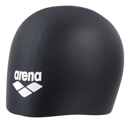 Gorra Natación Arena Long Hair Silicona Cabello Largo Black White (203)
