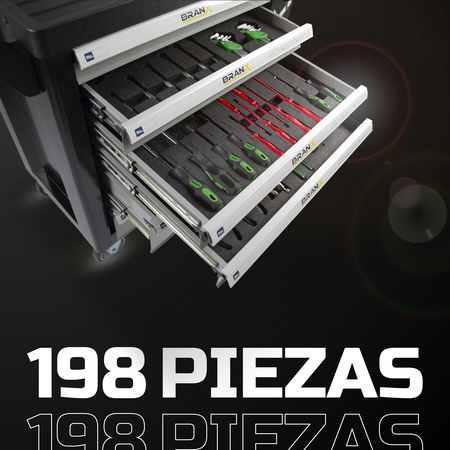 Carro Gabinete Porta Herramientas Branx 194 Piezas Premium
