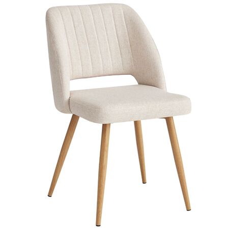 Set x4 Sillas Malibú Tapizada Lino Premium