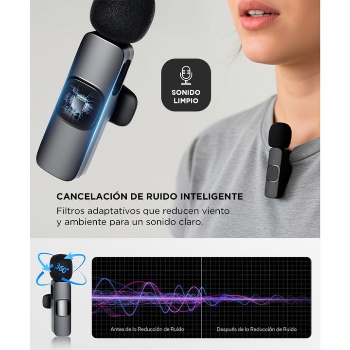 Set de Micrófonos Inalámbricos Minis Gadnic Usb Tipo C - Vista 3
