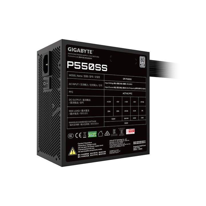Fuente 550W Gigabyte 80 Plus Silver GPP550SS - Vista 5