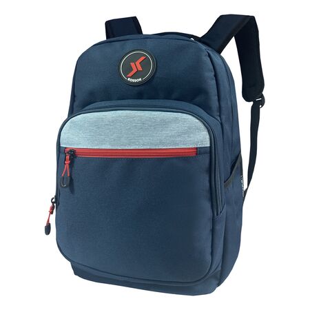 Mochila Kossok Grove Urbana Super Reforzada Premium AZUL-GRIS-ROJO Liso