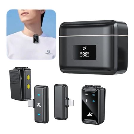 Microfono Inalambrico Profesional Celular Doble