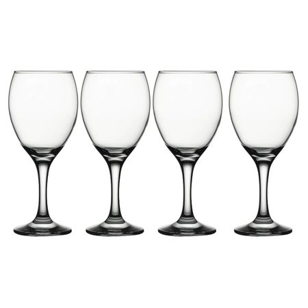 Set x 4 Copa Vaso con pie Vino Agua Resistente 340 cc Pasabahce