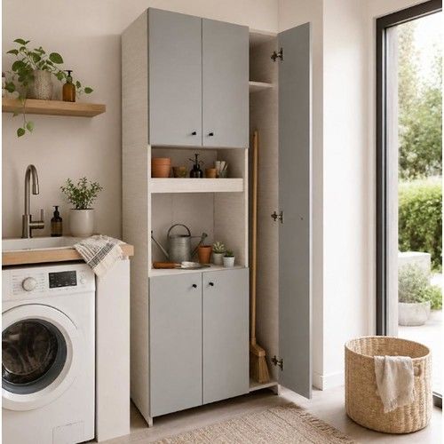 Despensero Organizador Escobero DS Home Polar Gris 171x71x36 cm - Vista 3
