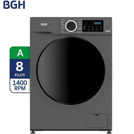Lavarropas AutomAtico BGH BWFI08S24AR 8K Inverter Silver