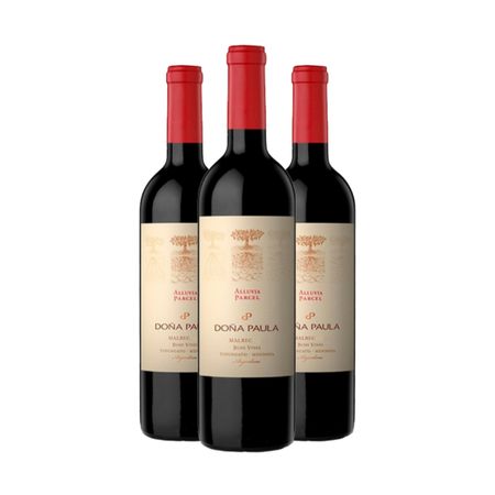 Vino Tinto Doña Paula Parcell Selection Malbec Alluvia Caja x 3