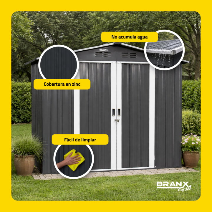 Cobertizo Branx Fortex Caseta Deposito Galpon Exterior - Vista 5