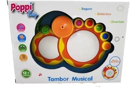 Juguete Tambor Musical Interactivo C/Luces Y Sonido Poppi ( 6752)