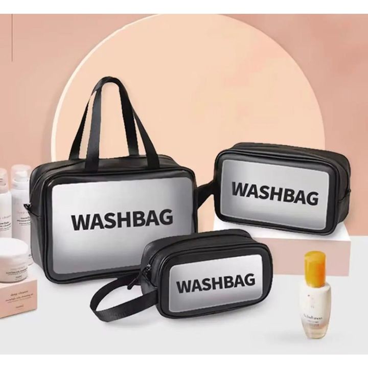 Set 3 Neceser Impermeable Porta Cosméticos Washbag Pvc Viaje - Vista 4