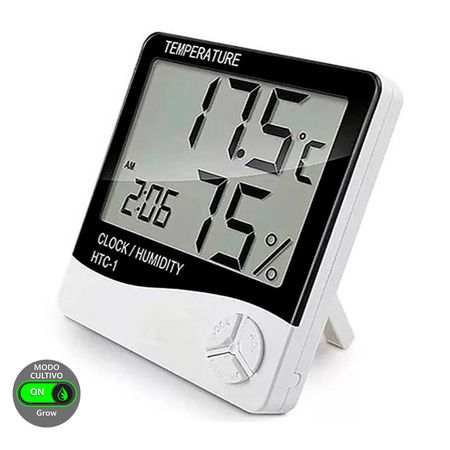 Reloj con Temperatura y Humedad- Higrometro Digital Termometro Humedad Interior