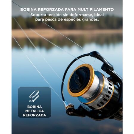 Reel de Pesca Frontal Linnhue Rio Laguna Pesca Variada apto Multifilamento