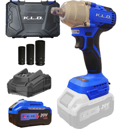Llave De Impacto Inalambrica Brushless 20v 500nm Kld Bat 4ah Azul