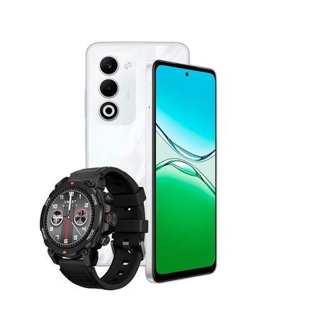 Combo Oppo A5 4G 4+256GB Blanco + Smartwatch Dekkin GPS AMOLED 1.43"