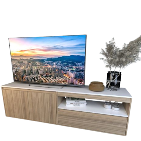 Rack Tv Mueble Para Tv Tables 4028 175cm Coco Bolo Blanco