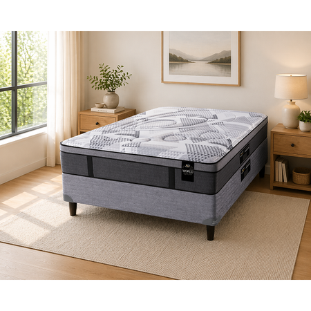 Colchón + Sommier Resortes 2 1/2 Plazas King Koil Luxury Pocket 150x190x30 130kg