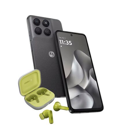 Combo Moto G47 4+128GB Impenetrable Black + Moto Buds Guitar Green Banana