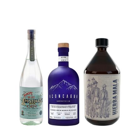 Set Gins Argentina Seleccion x 3 Con Estuche